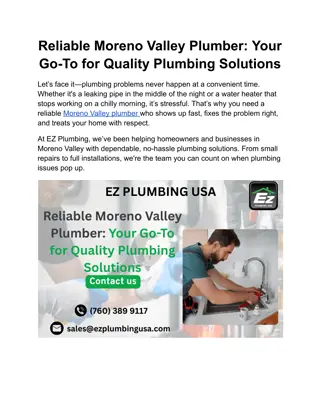 Reliable Moreno Valley Plumber_ Your Go-To for Quality Plumbing Solutions