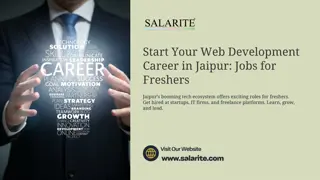 Start Your Web Development Career in Jaipur Jobs for Freshers