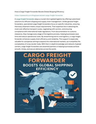 How a Cargo Freight Forwarder Boosts Global Shipping Efficiency