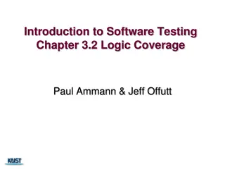 Introduction to Software Testing - Logic Coverage and Predicates