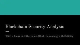 Ethereum Blockchain Security Analysis and Vulnerabilities Discussed