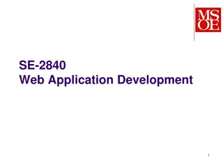 Web Application Development Course Overview - SE-2840