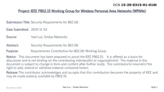 Security Requirements for IEEE 802.16t - Proposal and Overview