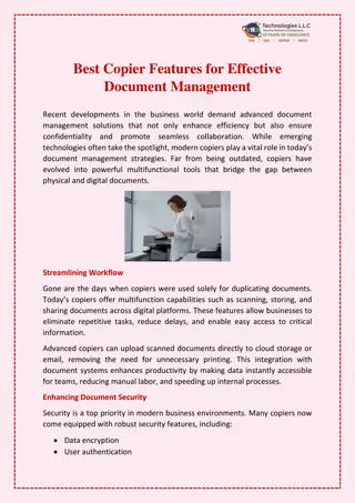 Best Copier Features for Effective Document Management