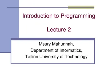Introduction to Visual Basic Programming with Microsoft Visual Studio