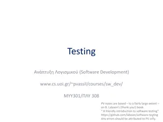 Introduction to Software Testing in Development