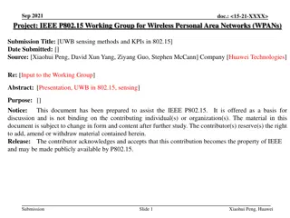 UWB Sensing Methods and KPIs in IEEE 802.15 WPANs
