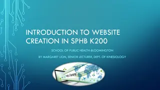 Website Creation Methods and Tools for K200 Course