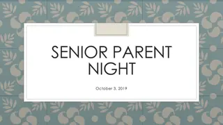 Senior Parent Night Information and Graduation Requirements