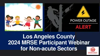 Los Angeles County 2024 MRSE Participant Webinar and Exercise Information