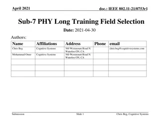 Understanding IEEE 802.11 Sub-7 GHz PHY Training Fields