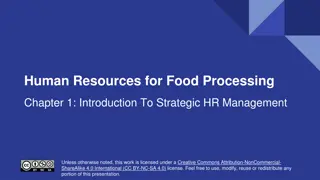 Strategic Human Resources Management in Food Processing