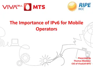 Importance of IPv6 for Mobile Operators by Thomas Mazejian