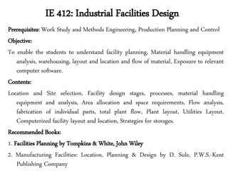 Industrial Facilities Design: Understanding Facility Planning and Material Handling