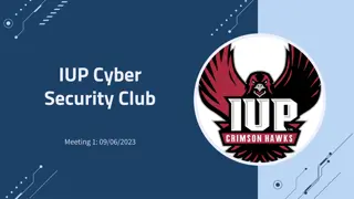 IUP Cyber Security Club Meeting Overview