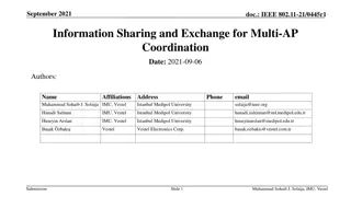Information Exchange for Multi-AP Coordination in IEEE 802.11-21