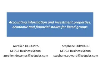 Accounting Information and Investment Properties: Economic and Financial Stakes for Listed Groups