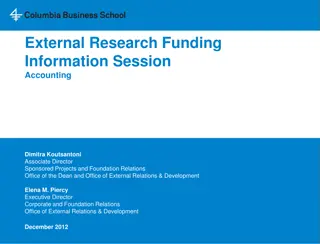 Overview of External Research Funding Opportunities at Columbia Business School