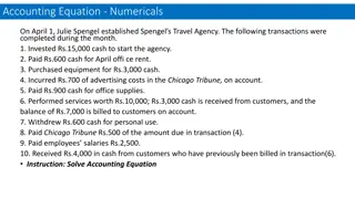 Accounting Equation Numericals Examples and Solutions