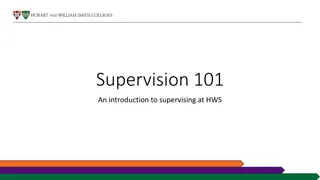 Introduction to Supervising at HWS