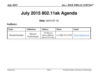 IEEE P802.11-15/0734r7 Meeting Summary and Schedule