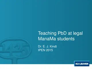 Teaching Privacy by Design at ManaMa IP/ICT Law KU Leuven
