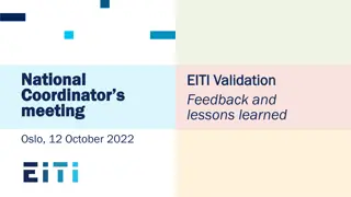EITI Validation Procedure: Meeting Objectives and Lessons Learned
