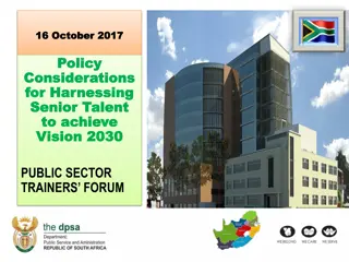 Senior Talent Management for Vision 2030: Policy Considerations and Frameworks