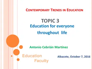 Lifelong Learning and Education for All: Understanding Contemporary Trends