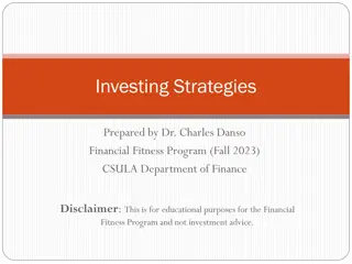 Understanding Investing Strategies, Investor Types, and Risk Tolerance Levels