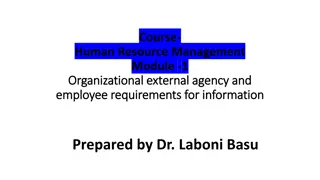 Requirements for Information in Human Resource Management