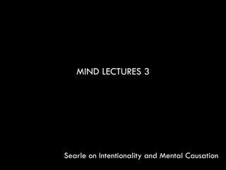 Exploring Searle's Insights on Intentionality and Mental Causation