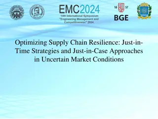 Balancing Efficiency and Resilience in Supply Chain Management