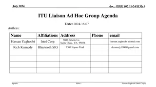 IEEE 802.11-24/1135r1 ITU Liaison Ad Hoc Group Agenda Summary