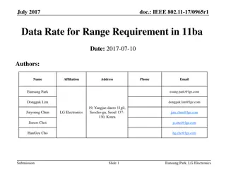 IEEE 802.11-17/0965r1 Data Rate for Range Requirement in 11ba