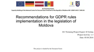 Implementation of GDPR Rules in Moldovan Legislation