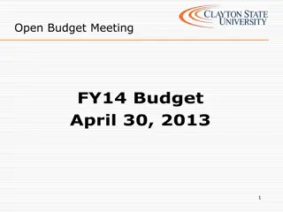 Clayton State University FY14 Budget Meeting Insights