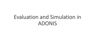 Evaluation, Simulation, and Analysis in ADONIS