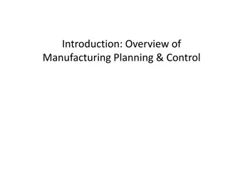 Enhancing Competitiveness Through Manufacturing Planning & Control