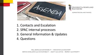 Contacts, Escalation, and Internal Processes at SPAC