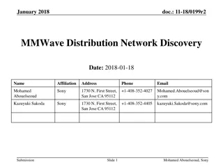 MMWave Distribution Network Discovery in January 2018