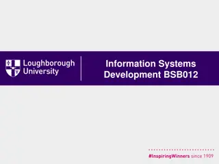 Business Information Systems Development BSB012 Overview