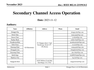 Achieving Efficient Frame Exchange with Secondary Channel Access in IEEE 802.11-23/1913r2