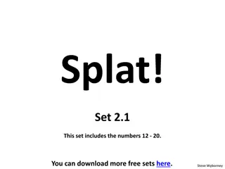 Explore Splat! Set 2.1 with Numbers 12-20 | Fun Math Activity
