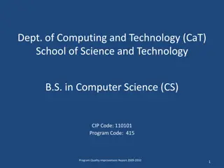 CaT Department of Computing and Technology B.S. in Computer Science Program Report