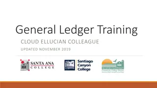 Ellucian Colleague General Ledger Training Overview