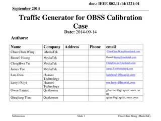 Traffic Generator for OBSS Calibration Case Analysis