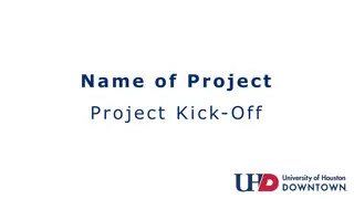 Project Kick-Off and Management Guidelines