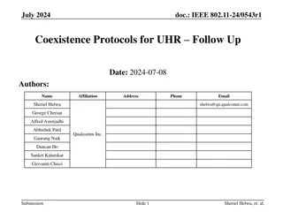 Coexistence Protocols for UHR in IEEE 802.11-24 Standard