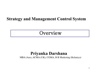 Strategic Management Control System Overview by Priyanka Darshana